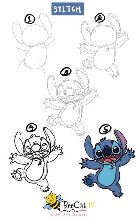 How To Draw Stitch Stitch Drawing Lilo And Stitch Drawings Disney