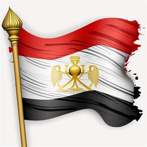 Premium Ai Image Egypt National Flag Hand Drawn Style