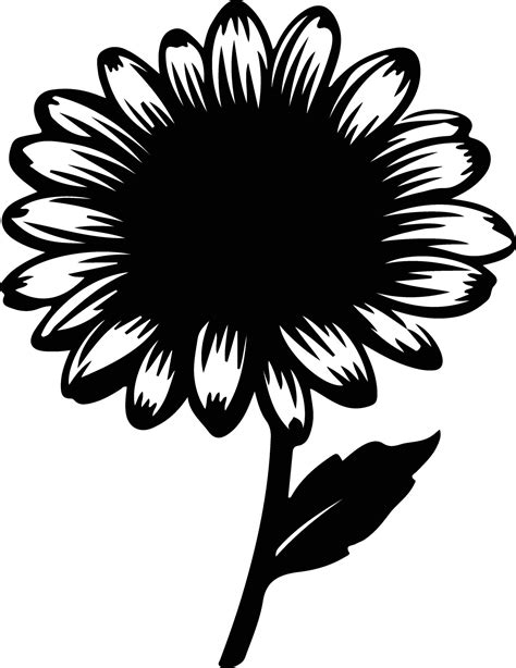 Ai Generated Gerbera Daisy Black Silhouette 40543118 Vector Art At Vecteezy