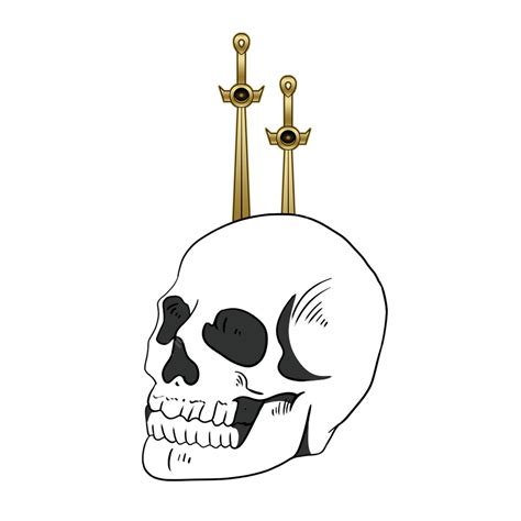 Divination Tarot Skull Sword Tarot Skull Sword Png Transparent