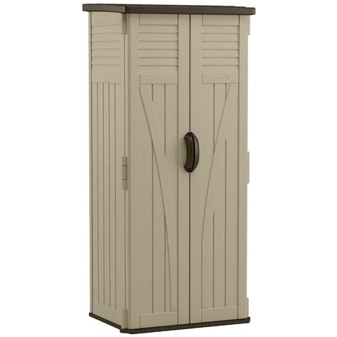 Suncast 2 Ft 3 4 In X 2 Ft 8 In Resin Vertical Storage Shed Bms2000 The Home Depot