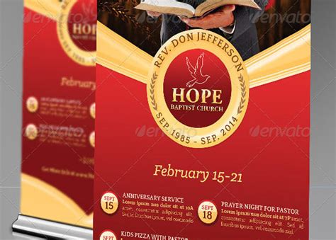 Pastor Anniversary Pop Up Banner Template Inspiks Market