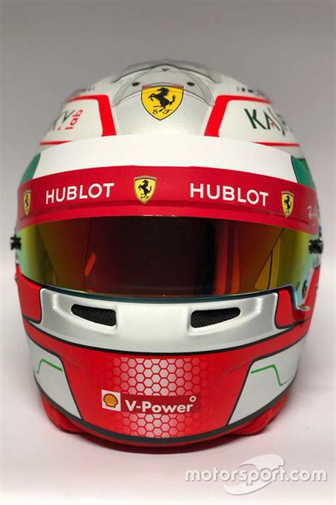 Helmet of Antonio Giovinazzi, Ferrari reserve driver at Antonio ...