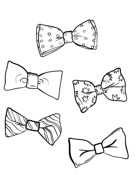 Mens Bow Tie Coloring Page Coloring Pages