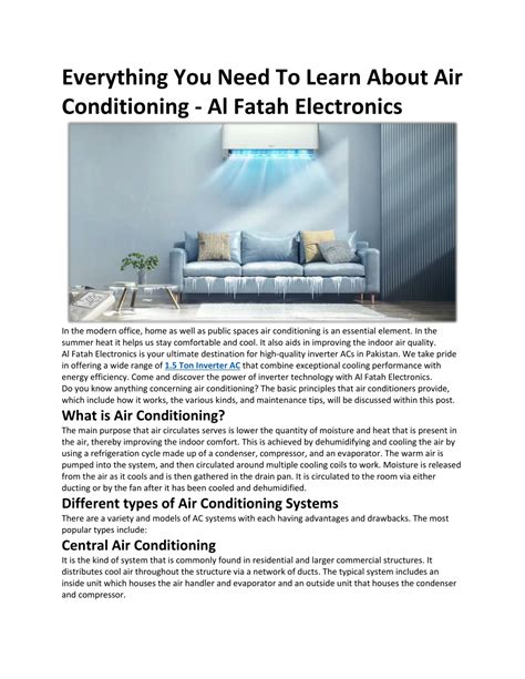 Ppt Everything You Need To Learn About Air Conditioning Al Fatah