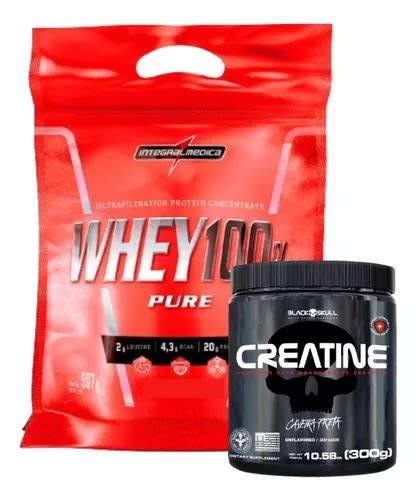 Combo Whey Refil Creatina G Integral Medica Frete Gr Tis