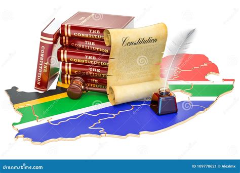 Constitution of South Africa Concept, 3D Rendering Stock Illustration ...