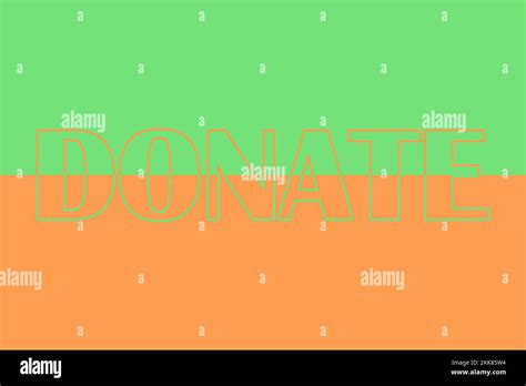 Donate Icon Logo Colorful Typography Banner With Word Text Caption