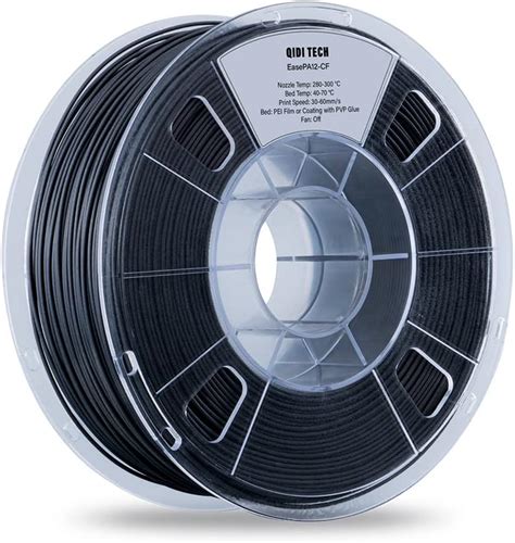 R QIDI TECHNOLOGY PA12 CF Nylon Filament 1 75 Black Carbon Fiber Nylon