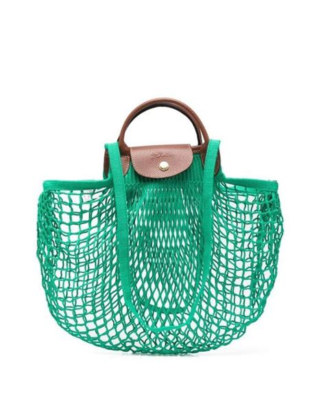 Sac à Main Le Pliage Filet Longchamp En Coloris Vert Lyst