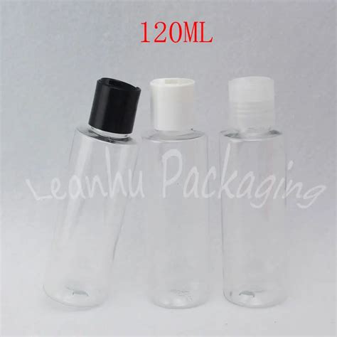 120ML Transparent Flat Shoulder Plastic Bottle 120CC Empty Cosmetic