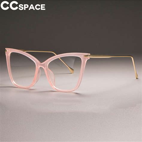 Ccspace Womens Eyeglasses Oversized Square Cat Eye Frames Fuzweb