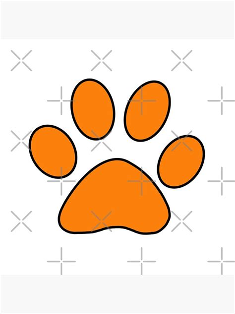 Medium Orange Paw Print Sticker For Sale By Kaylie Bond Redbubble