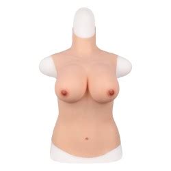 Buste Long Faux Seins Silicone Col Haut Bonnet D Taille Buste Bonnet