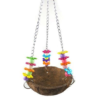 Parrot Bird Swing Hanging Chew Toy Parakeet Budgie Cockatiel Rattan