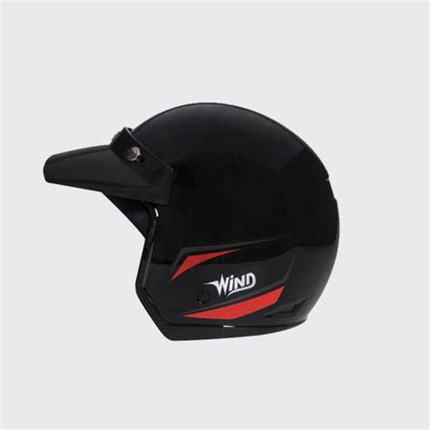 Capacete Aberto Taurus Wind Tecno Preto C Vermelho Capacetes De Moto