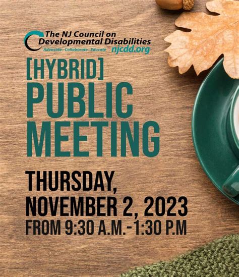 Njcdd Public Meeting The New Jersey Council On Developmental Disabilities