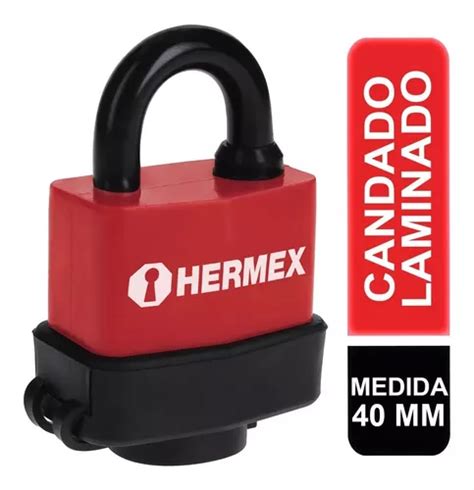 Candado Laminado Recubierto Pl Stico Mm Hermex