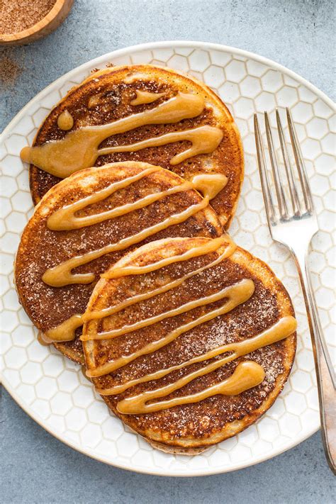 Churro Pancakes With Salted Caramel Sauce The Novice Chef