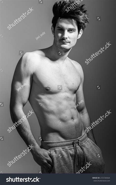Portrait Half Naked Sexy Body Muscular Stock Photo Edit Now