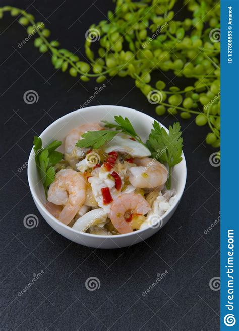 Marinade Of Fishery Products Stock Image Image Of Products Cebiche