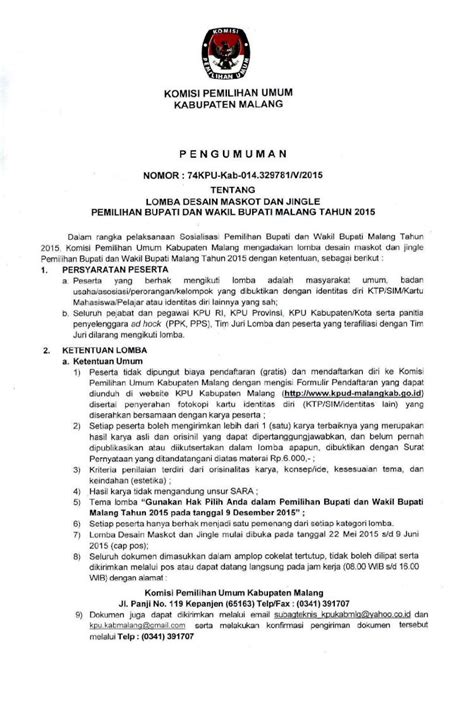 Pdf Kpud Malangkab Go Idkpud Malangkab Go Id Pengumuman Lomba