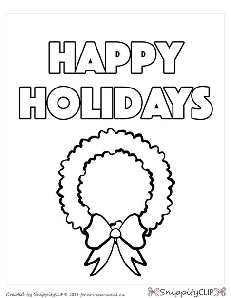 Coloring Pages Happy Holidays