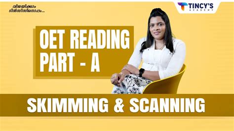 Oet Reading Part A Skimming Scanning A Z Details Oet Reading