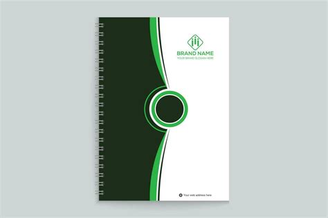 Corporate green color notebook cover design 26326894 Vector Art at Vecteezy