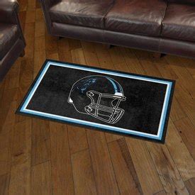 Carolina Panthers Plush Area Rug Panthers Alternate Helmet Logo AGS