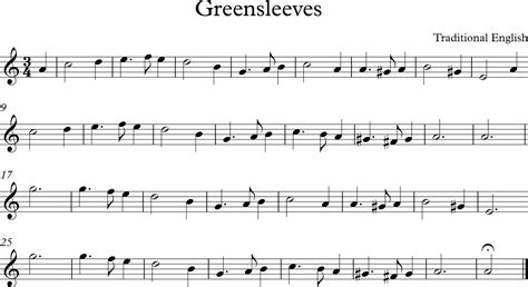 Greensleeves Partitura Para Flauta Dulce Descubriendo La M Sica