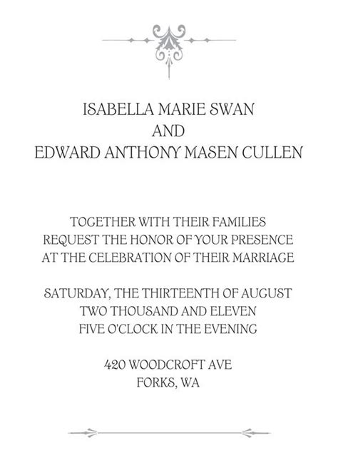 Twilight Wedding Invitation Jenniemarieweddings