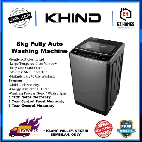 Khind Fully Auto Washing Machine WM80A 8kg Shopee Malaysia