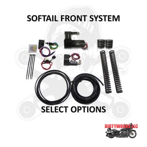 Dirty Air Front Air Ride Kit Softail Dyna Mavs