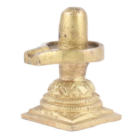 Golden Brass Shiv Linga Statue