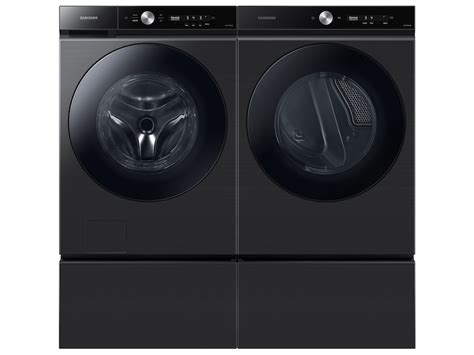 Bespoke Ultra Capacity Electric Front Load Washer And Dryer Set In Black