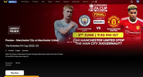 How To Watch Manchester City Vs Man United Fa Cup Final Live Streaming