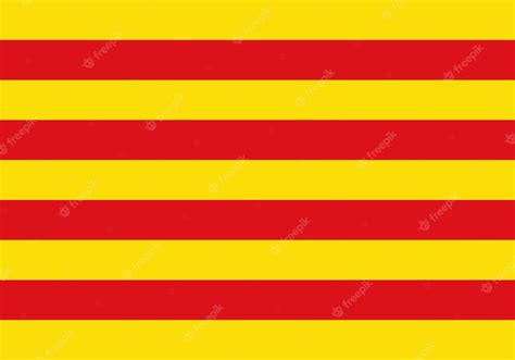 Colores Oficiales De La Bandera De Cataluña Y Proporción Ilustración