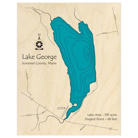 Lake George 3d Custom Wood Map Lake Art Llc