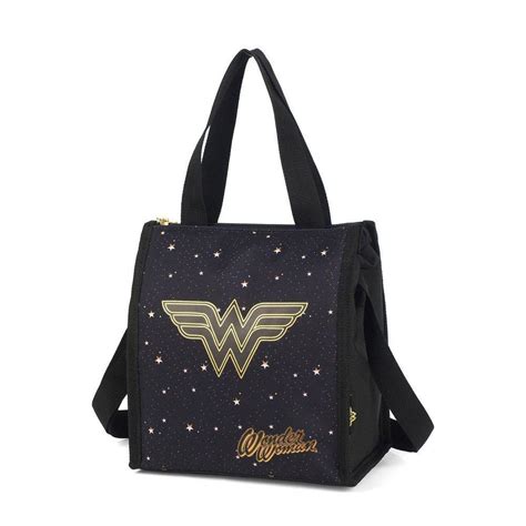 Lancheira Mulher Maravilha Wonder Woman Star Preta Original Le Bazar