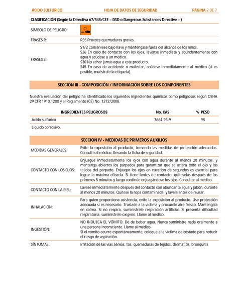 Acido Sulfurico Pdf