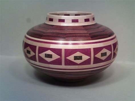 Diamond Feature Segmented Woodturning Bowl