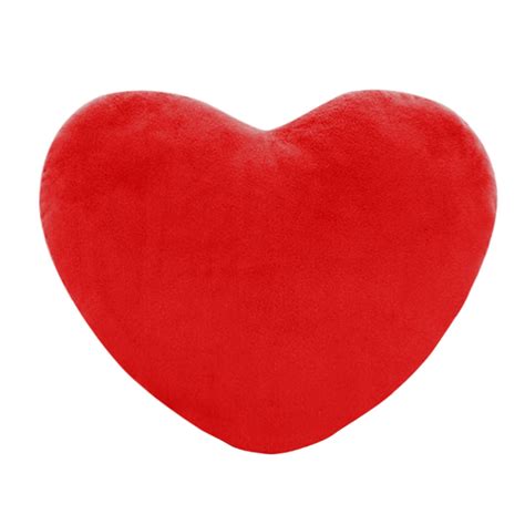 Sruiluo Pcs Heart Shape Throw Pillows Red Fluffy Heart Shape Cushion