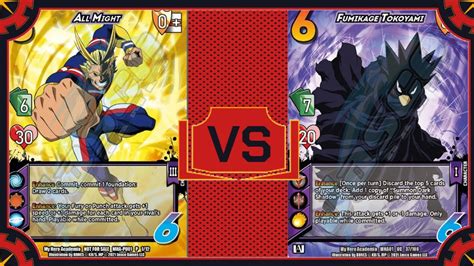 Fight All Might III VS Fumikage Tokoyami My Hero Academia CCG YouTube