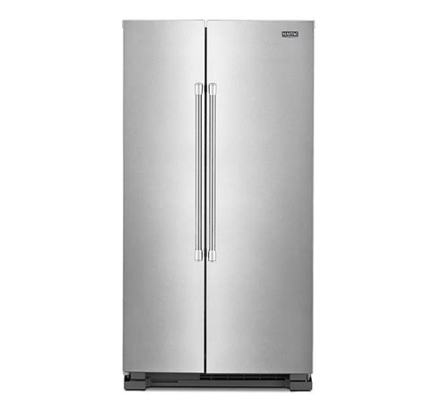 Maytag 24 9 Cu Ft Side By Side Refrigerator Fingerprint Resistant