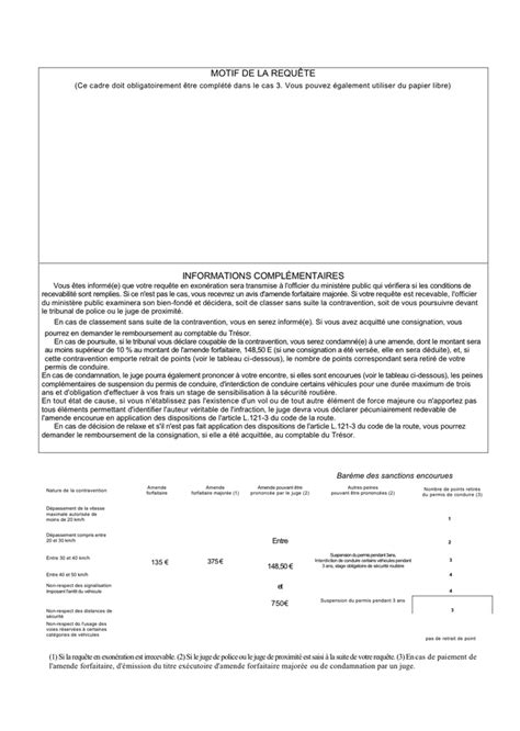 Formulaire de requête en exonération DOC PDF page 2 sur 2