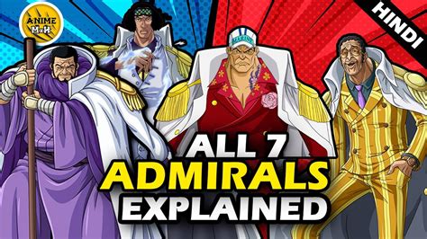 All 7 Admirals Of One Piece Explained In Hindi Stronger Than Gods