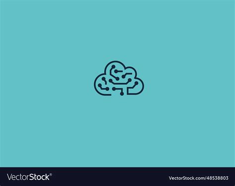 Logo for neural network Royalty Free Vector Image