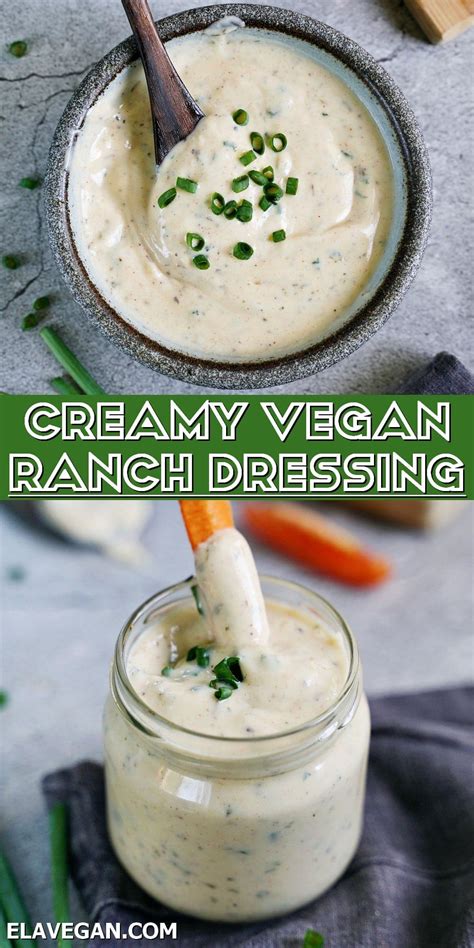 Vegan Ranch Dressing Recipe Elavegan