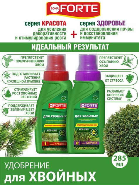 Комплект удобрений Для хвойных растений Красота + Здоровье (285 + 285 ...